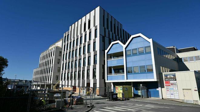 Brønnøysundregistrene sitt flunkende nye bygg i Brønnøysund.