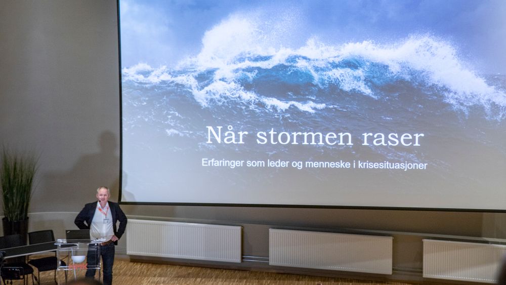 Arve Olav Bangs foredrag hadde tittelen «Når stormen raser».
