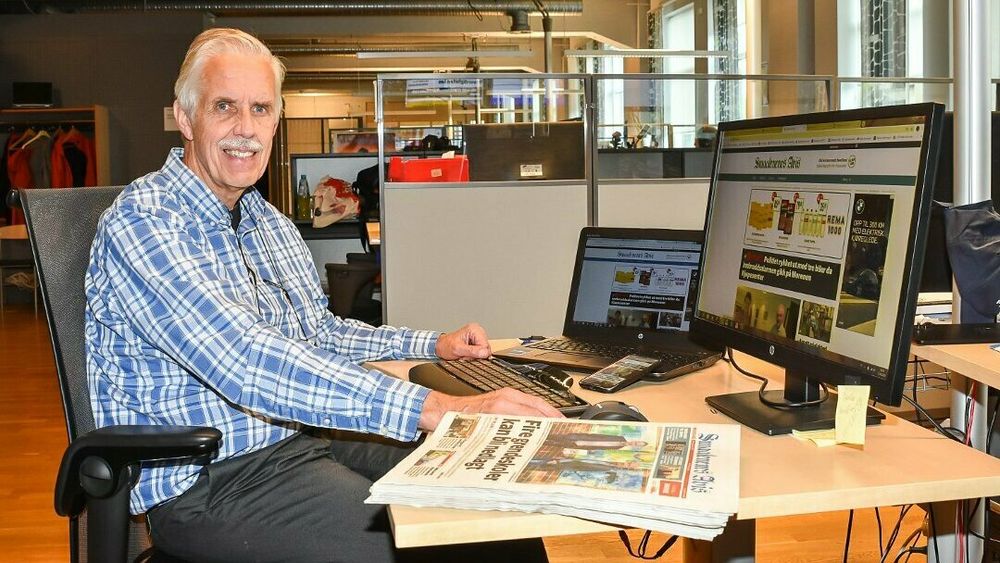Ansvarlig redaktør Jarle Bentzen kutter i papirutgivelsene i Smaalenenes Avis.