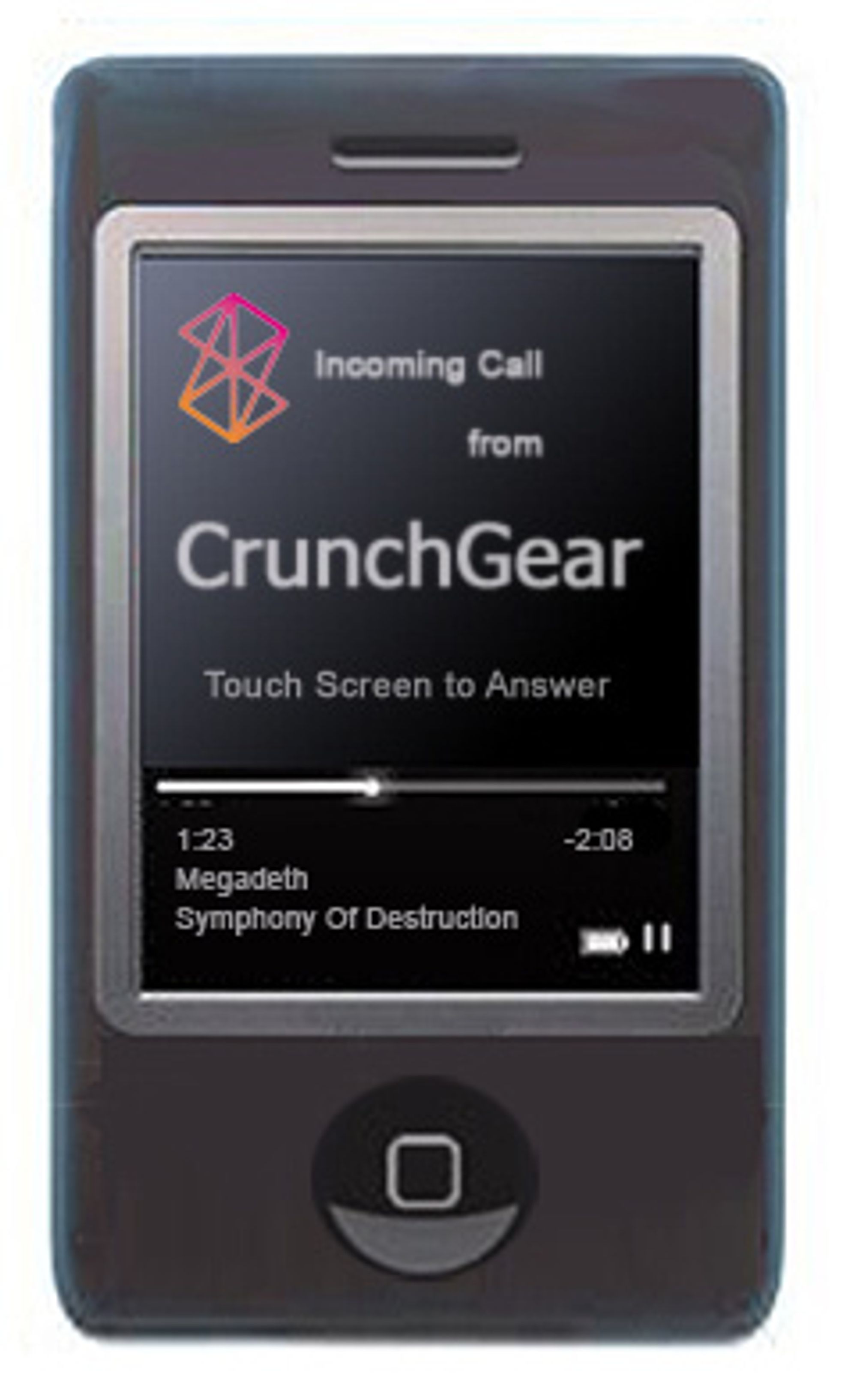 Kanskje vil Zune-telefonen se slik ut? (Bilde: Crunch Gear)