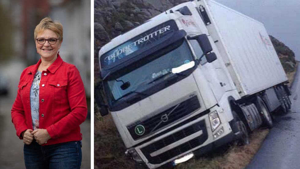 VEG: Trude Brosvik (KrF) vil ha ti millon til utbetring av vegen.