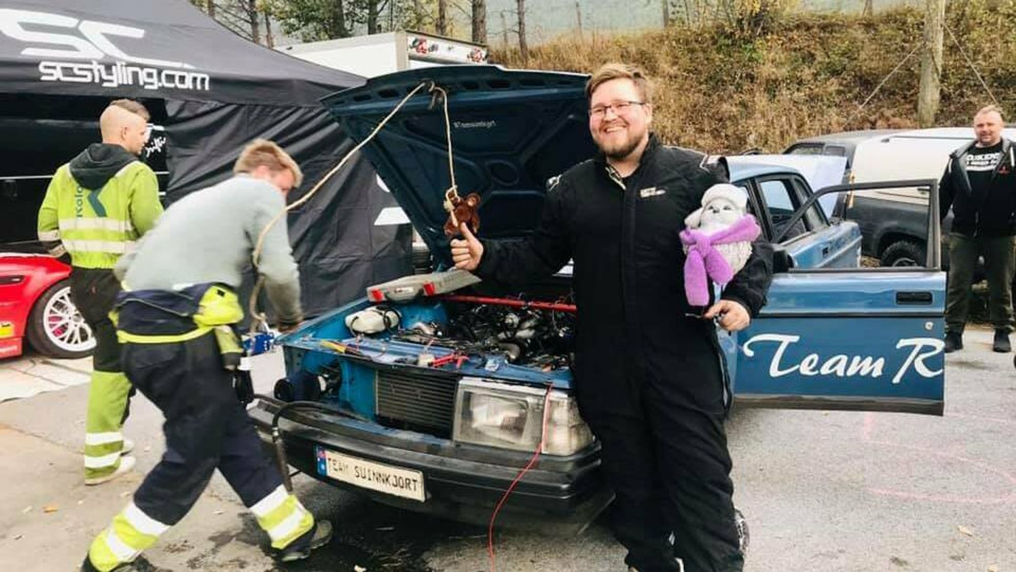 DRIFTWEEKEND: Nico J Åland har reist heilt frå Finnsnes for å vera med på Kaupanger Driftweekend.