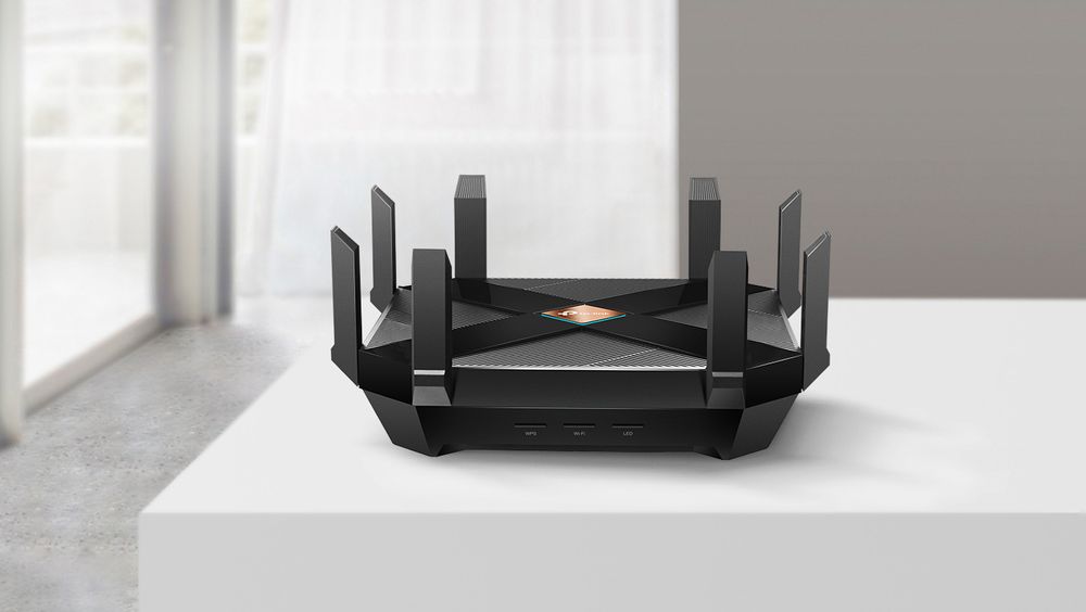 En Wifi 7-enhet vil ha dobbelt så mange antenner som denne Wifi 6-ruteren fra TP-Link.