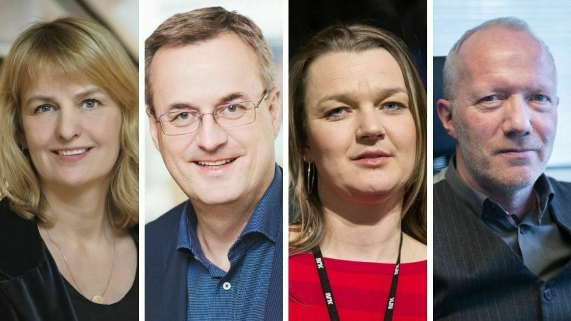 Randi S. Øgrey, Per Brikt, Hege Iren Frantzen og Arne Jensen er alle ledere i landets største presseorganisasjoner.