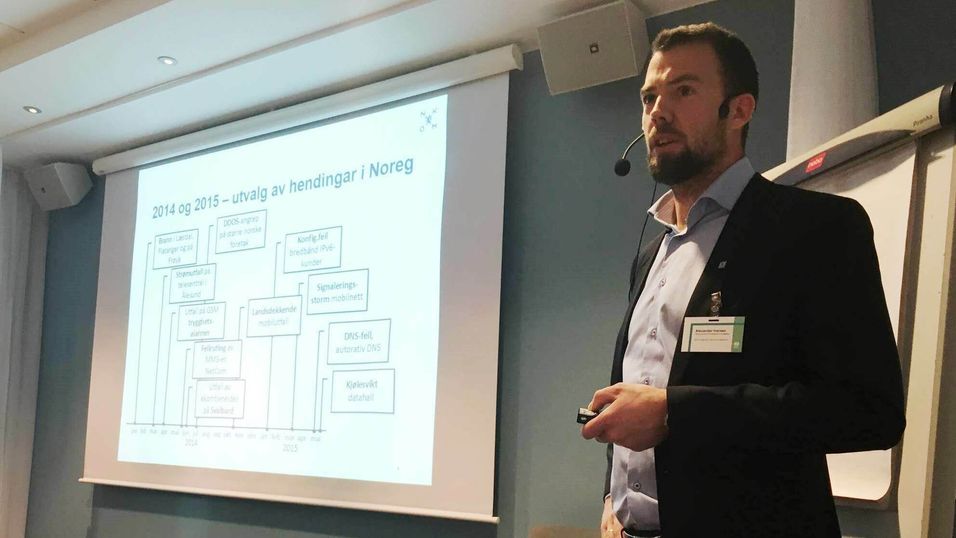 Fagsjef Alexander Iversen i Nasjonal kommunikasjonsmyndighet presenterte torsdag rapporten Ekomros 2020.