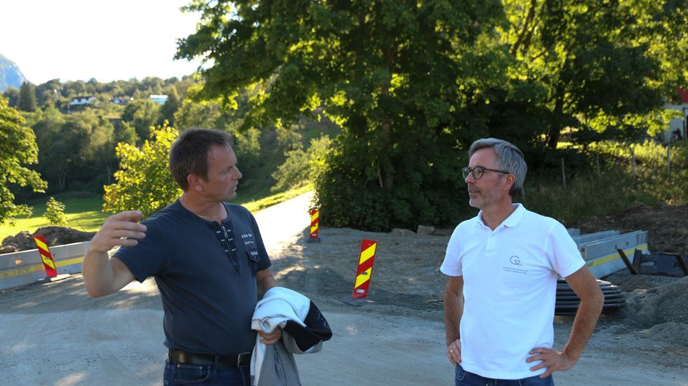 PLANLEGGER: Helge Dyrrdal og Ole-Kristian Hess-Haga har store planar saman.