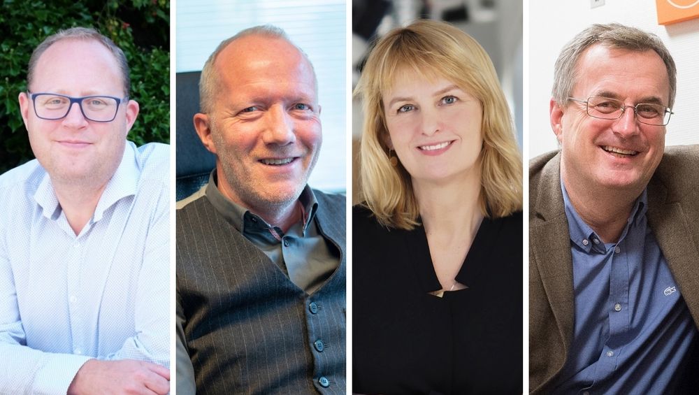 Tomas Bruvik (fra venstre), Arne Jensen, Randi S. Øgrey og Per Brikt Olsen har alle mye godt å si om avtroppende NJ-leder Hege Iren Frantzen.