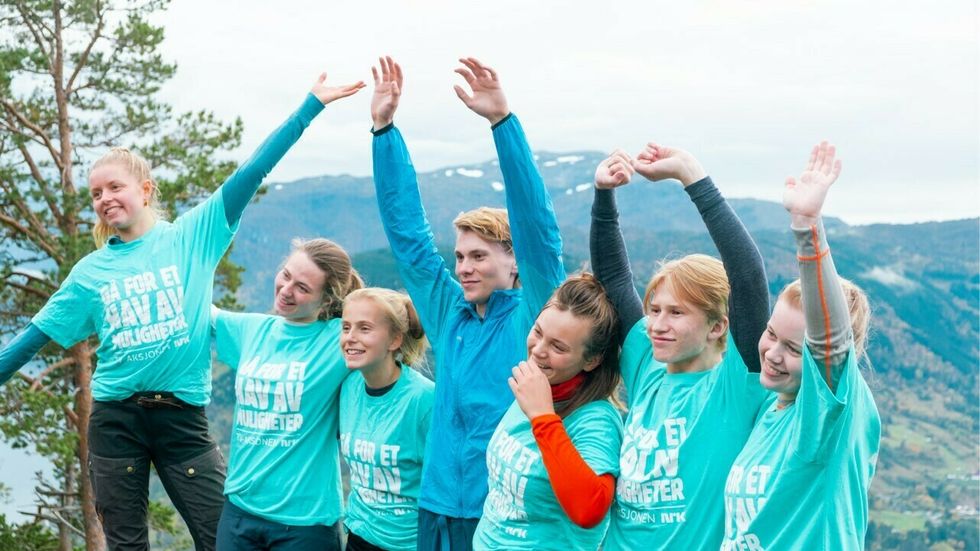 ENGASJERTE: Frå venstre: Ida Rytter, Abigail Brown, Ingeborg Finstad, Erlend Golten Persen, Ina Marie Torp Bie, Filip Hansen og Helene Midtlien Langlie
