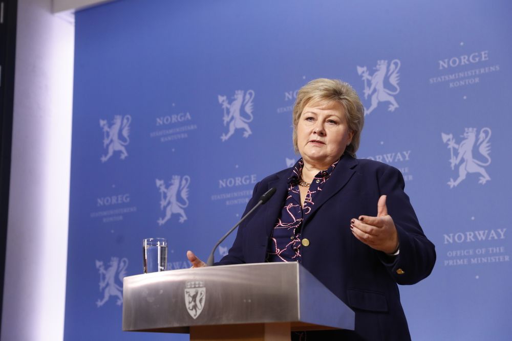 Statsminister Erna Solberg (H) fra Statsministerens kontor.
