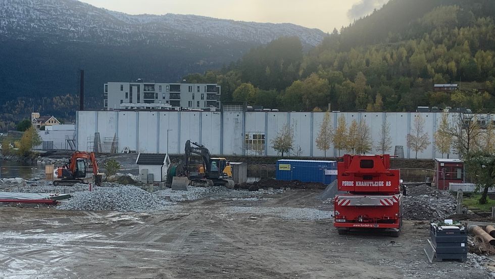 SNART BYGGJESTART: Om eit par-tre veker vil den første blokka på Lerum Brygge byrja å reisa seg.