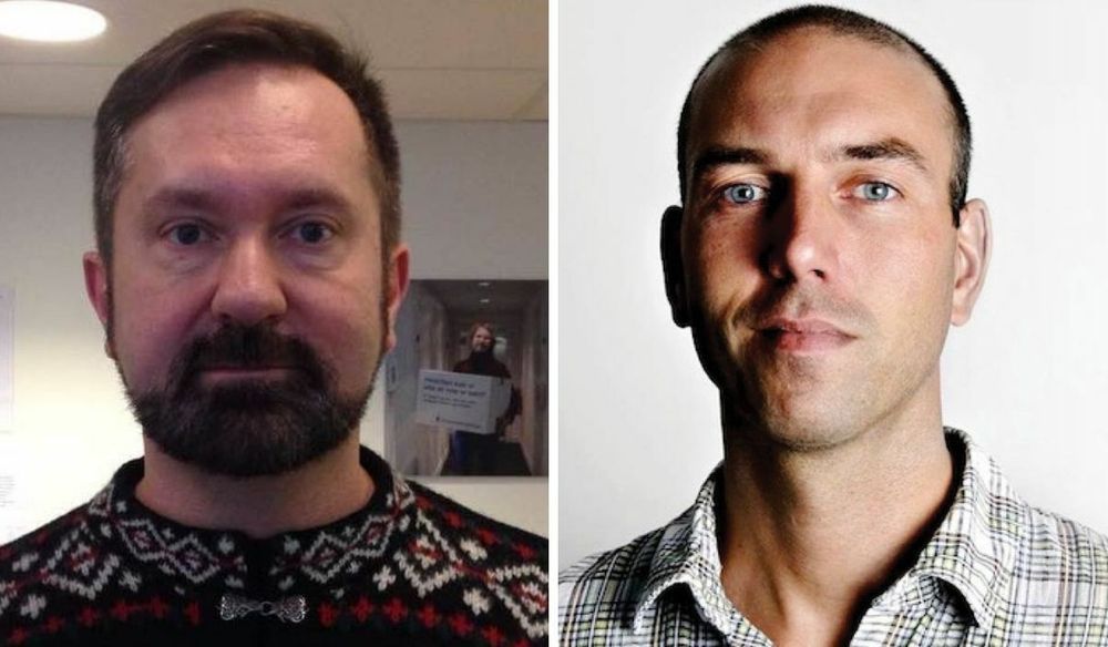 Forfatter John Færseth og debattredaktør i Aftenposten Erik Tornes.