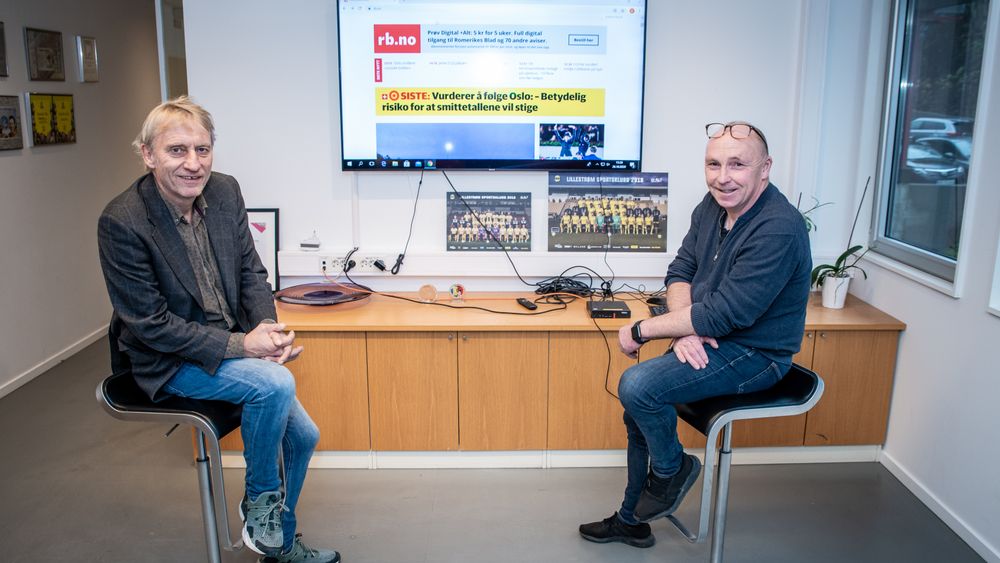 Magne Storedal (t.v) skal ut i permisjon for å lede et prosjekt i Amedia. Dermed tar Lars Lier over ansvaret som konstituert sjefredaktør i Romerikes Blad.