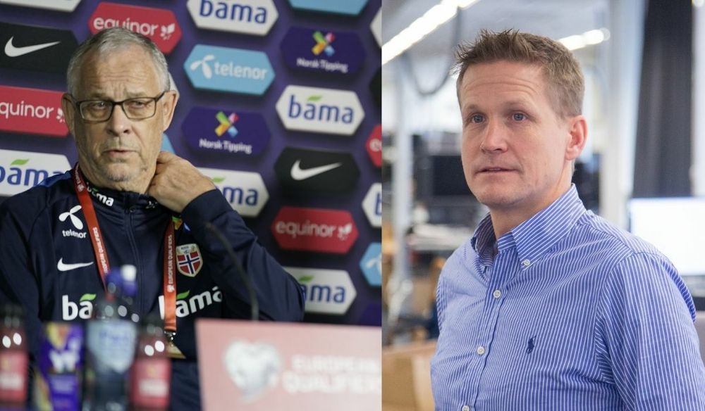 Landslagstrener for herrelandslaget i fotball, Lars Lagerbäck og VGs sportskommentator, Leif Welhaven.