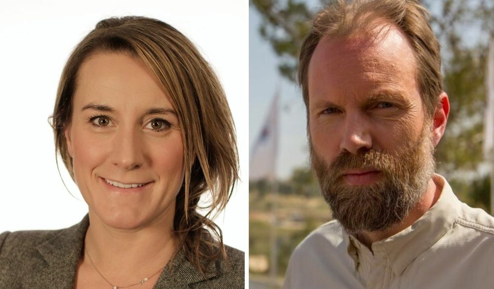 Utenrikssjef i TV 2, Aslaug C. Henriksen og utenrikssjef i NRK, Sigurd Falkenberg Mikkelsen.