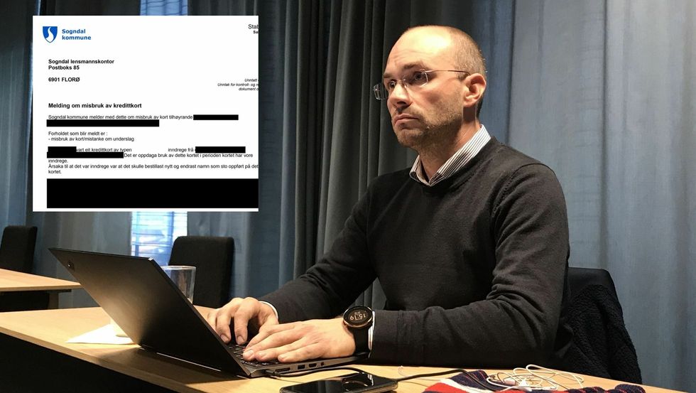 POLITIMELDE UNDERSLAG: Kommunalsjef Tor-Einar Skinlo informerte politikarane om politimeldinga (innfelt) før helga.
