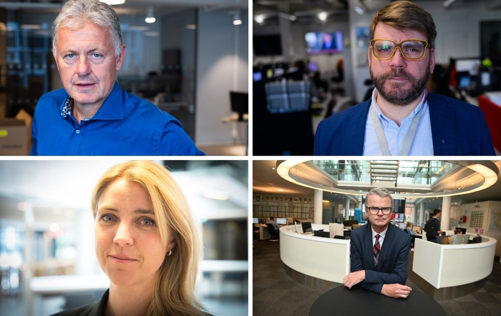 Redaktørene Gunnar Stavrum, Sigvald Sveinbjørnsson, Alexandra Beverfjord og Lars Helle er alle kritiske til MBLs lesertall.