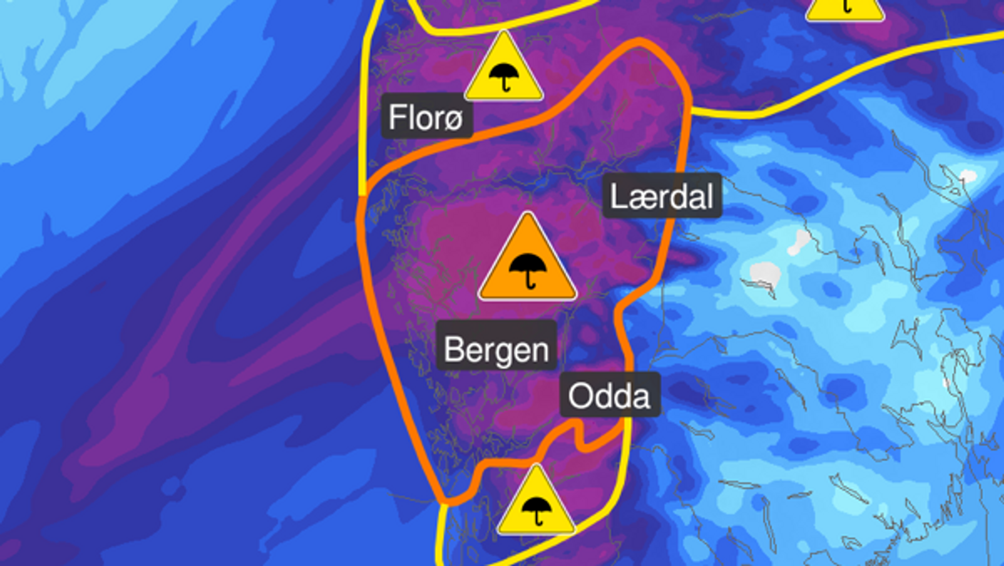 DÅRLEG: Det er meldt dårleg vêr i dagane som kjem.