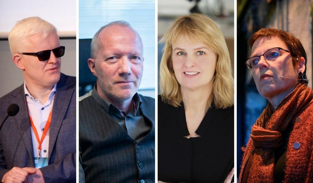 Nestleder i Norsk Journalistlag, Dag Idar Tryggestad, Generalsekretær i Norsk Redaktørforening, Arne Jensen, Administrerende direktør i Mediebedriftenes Landsforening (MBL), Randi S. Øgrey, direktør i Medietilsynet Mari Velsand.