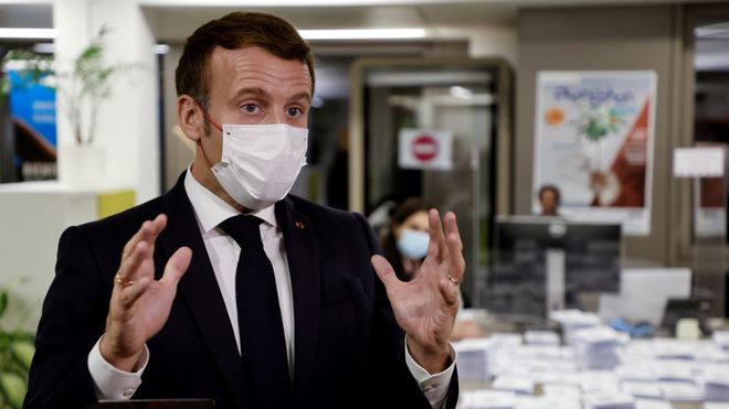 Frankrikes president Emmanuel Macron, her avbildet i en annen sammenheng.