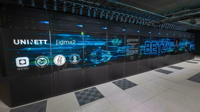 Superdatamaskinen Betzy installert ved NTNU.