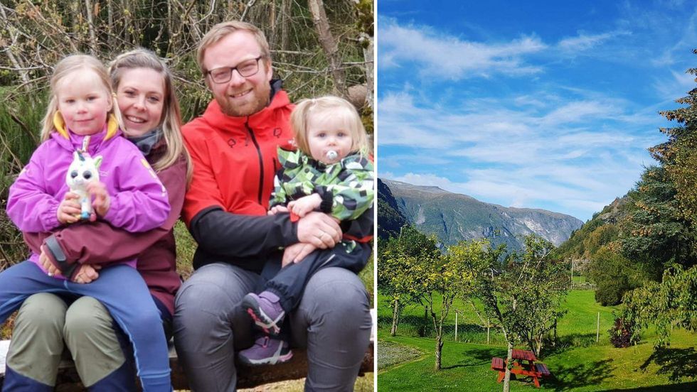 TEK OVER FAMILIEGARDEN: Tiril, Ragnhild, Inge og minstejenta Hedda vart aurlendingar i fjor.