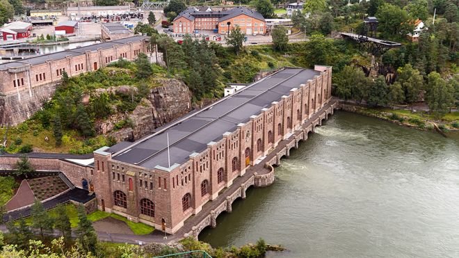 Olidans kraftstation i Trollhättan, Sverige.