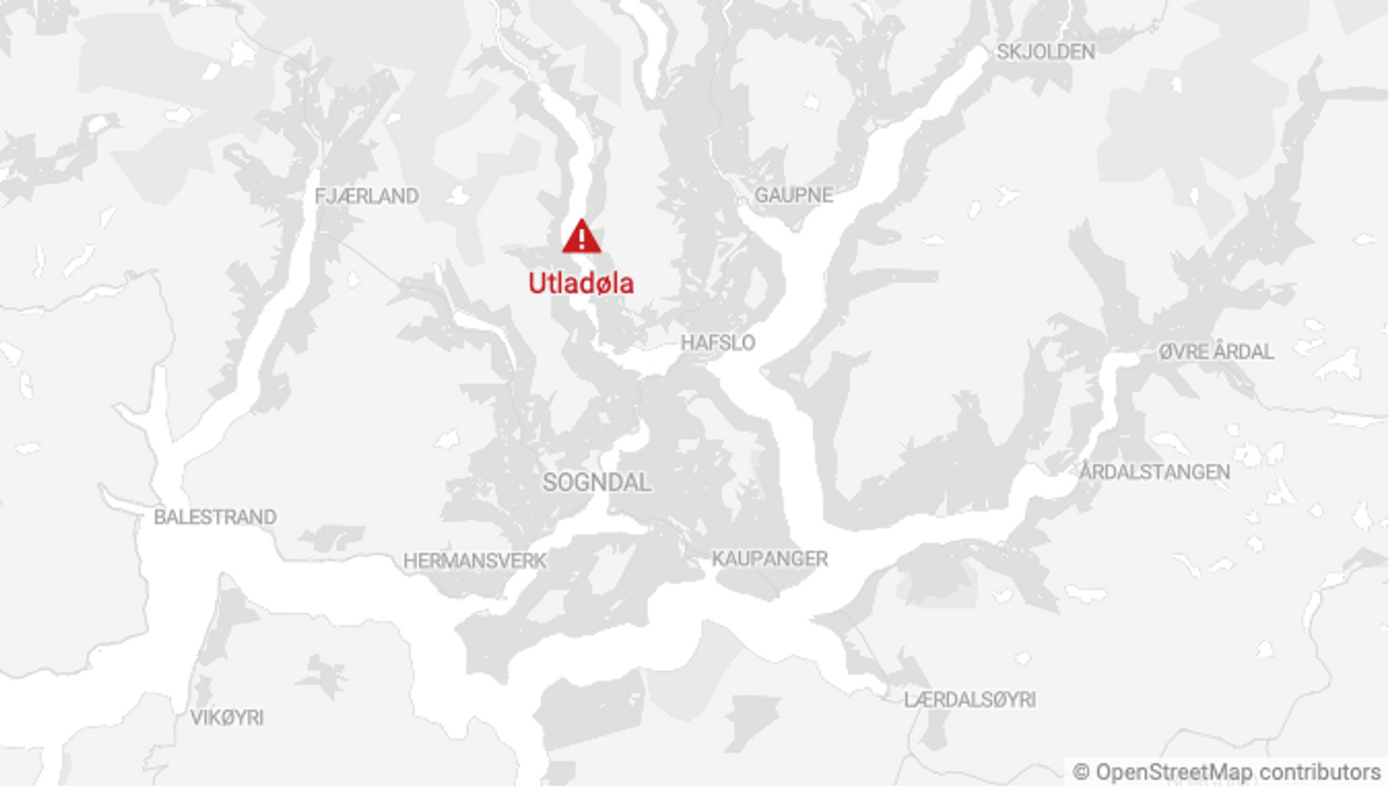 Raset skal ha gått ved Utladøla.