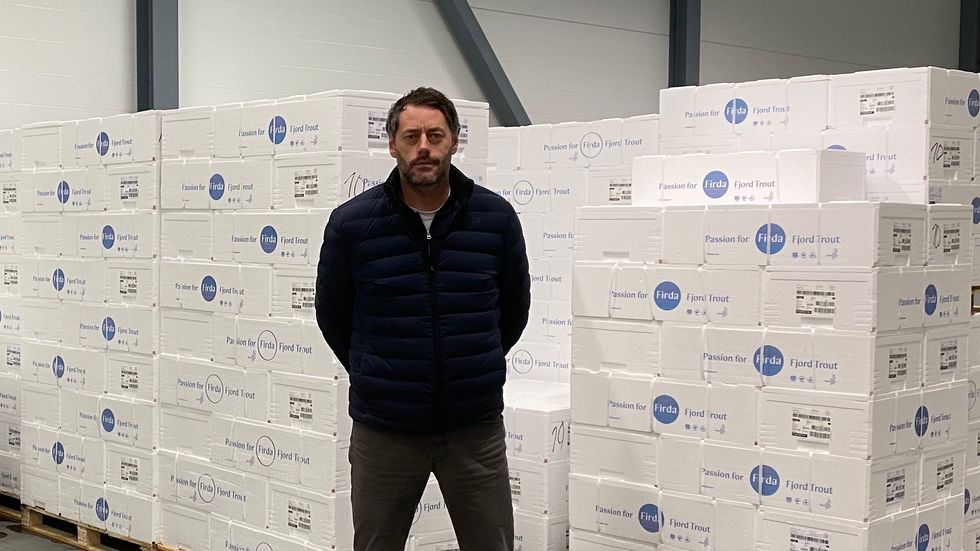 UROA: Dersom grensestenginga skulle vare meir enn to–tre veker, kan det få store konsekvensar for Firda Seafood, ifølgje konserndirektør for industri og sal, Tore Larsen