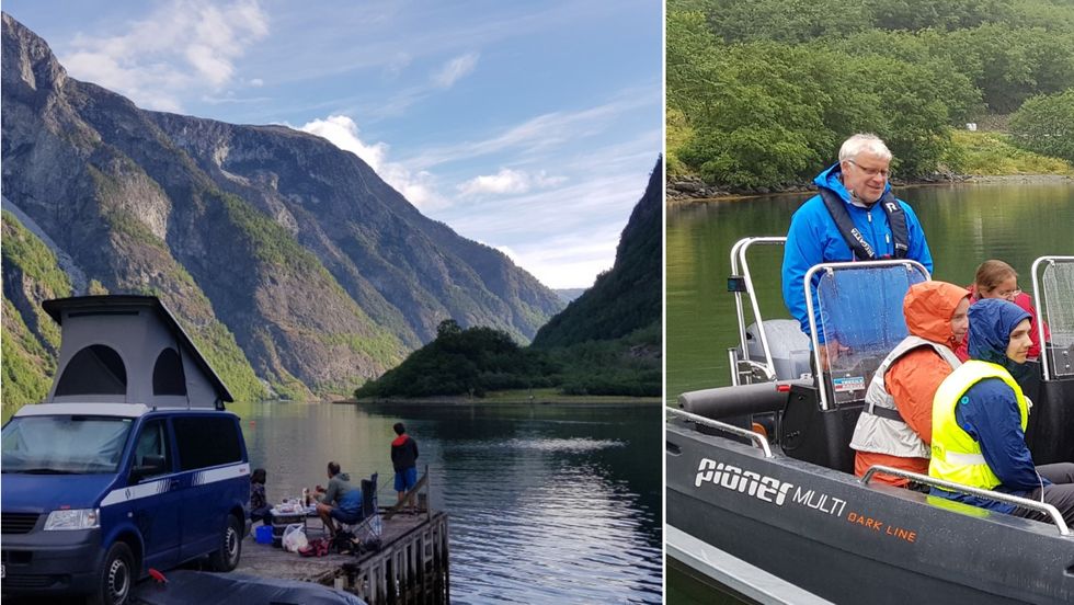 HAR TRUA PÅ VESTLANDSFERIE: – Alt er heilt nede ved fjorden. Me har kanoar, båtar, stand up paddle boards og muligheita for guida turar og transport, seier dagleg leiar Olav Magne Dyrdal.