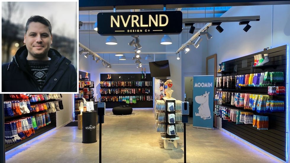 FERDIGSTILT: Den nye NVRLND-butikken på Fornebu får enn så lengje ikkje mykje kundar ved døra, grunna smittevernreglane i Oslo-området.