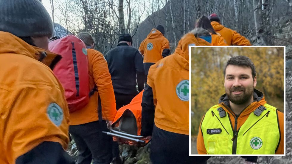 RASKE: Bjørk er sjølv imponert over kor fort han og dei andre frivillige klarte å rykke ut i kveld.