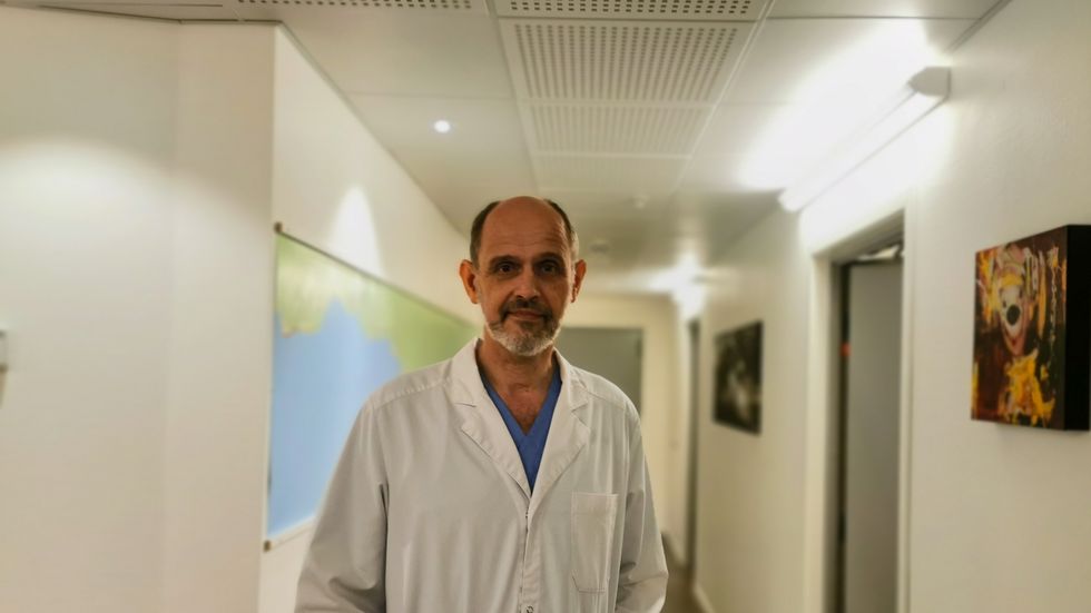 SMITTEVEGEN: Kommuneoverlege Leiv Erik Husabø seier smittevegen truleg kjem utanfrå kommunen.