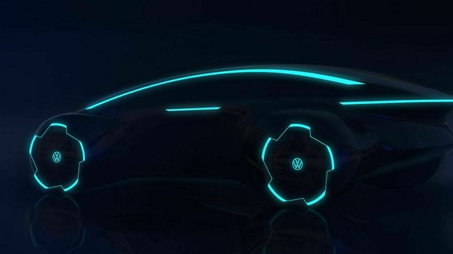 Designutkast i Project Trinity som utvikler en sedan som Volkswagen planlegger å lansere i 2026.