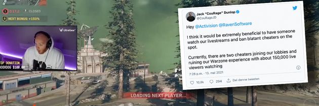 Kjent Warzone-streamer klagde på juks – kort tid etter ble en hacker bannlyst på direkten