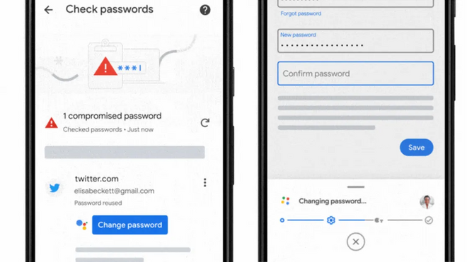 Skjermbilde av Google Chrome passordsjekk