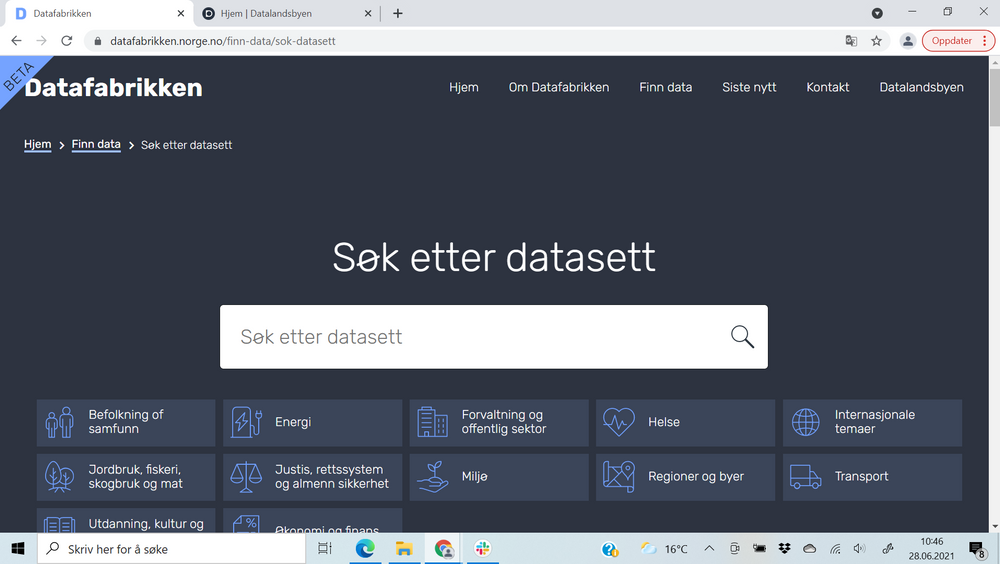 Datafabrikken gikk på lufta i all stillhet fredag ettermiddag.