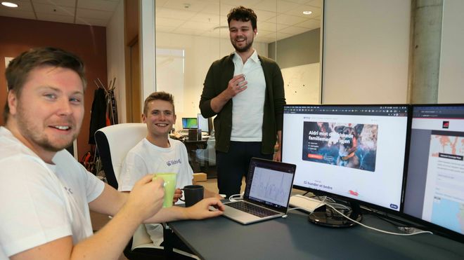Utviklerne hos Lilbit jobber godt sammen under workshop like før ferieavviklingen.