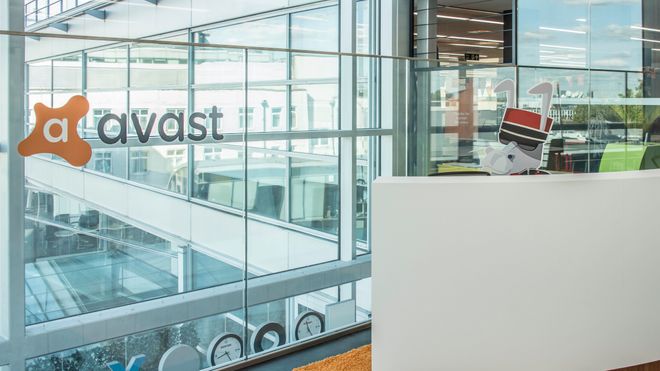 Resepsjonen til Avast i Praha.