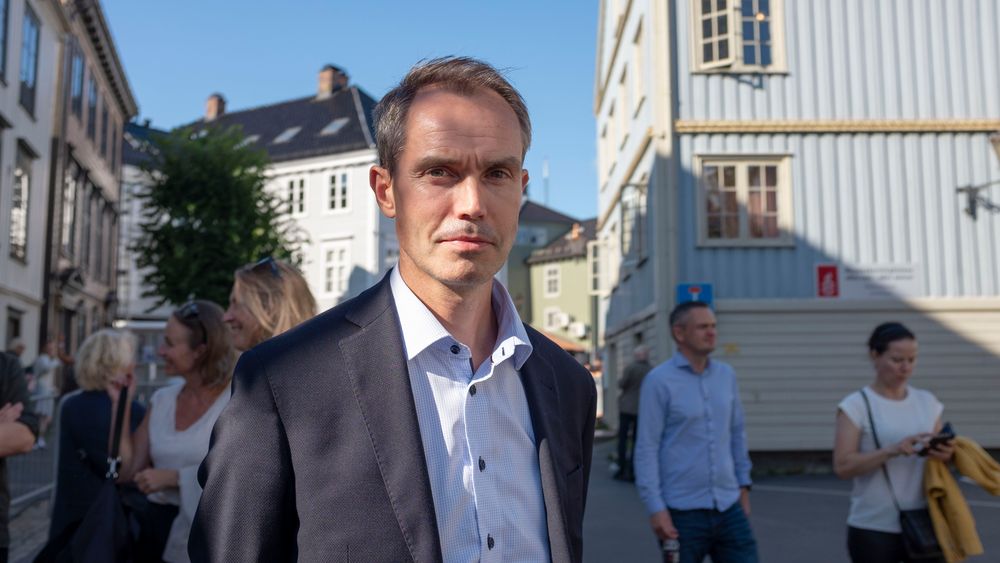 Jarle Holtet-Lid er leder for regioner i Tietoevry og representerte selskapet under et arrangement på Arendalsuka tirsdag.