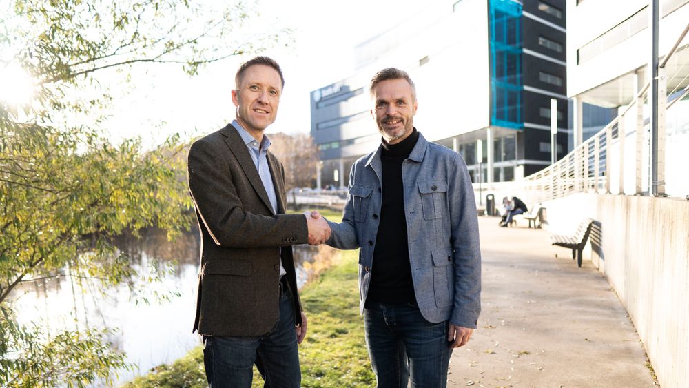 Daglig leder Rune Hjortdahl i det norske konsulentselskapet Vivento og Jon Holland. Sistnevnte leder i dag det svenske konsernets digitale satsing i Norge.