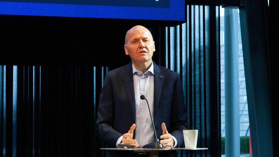 Konsernsjef Sigve Brekke i Telenor, under framleggelse av resultatene for tredje kvartal 2021.