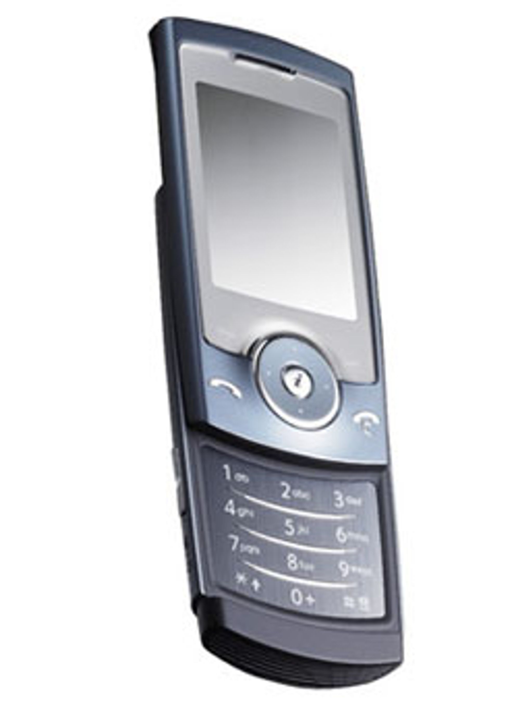 Tynn skyvetelefon fra Samsung.