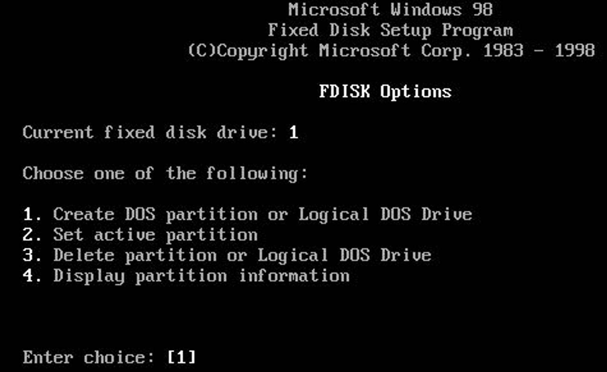 windows 98 fdisk download