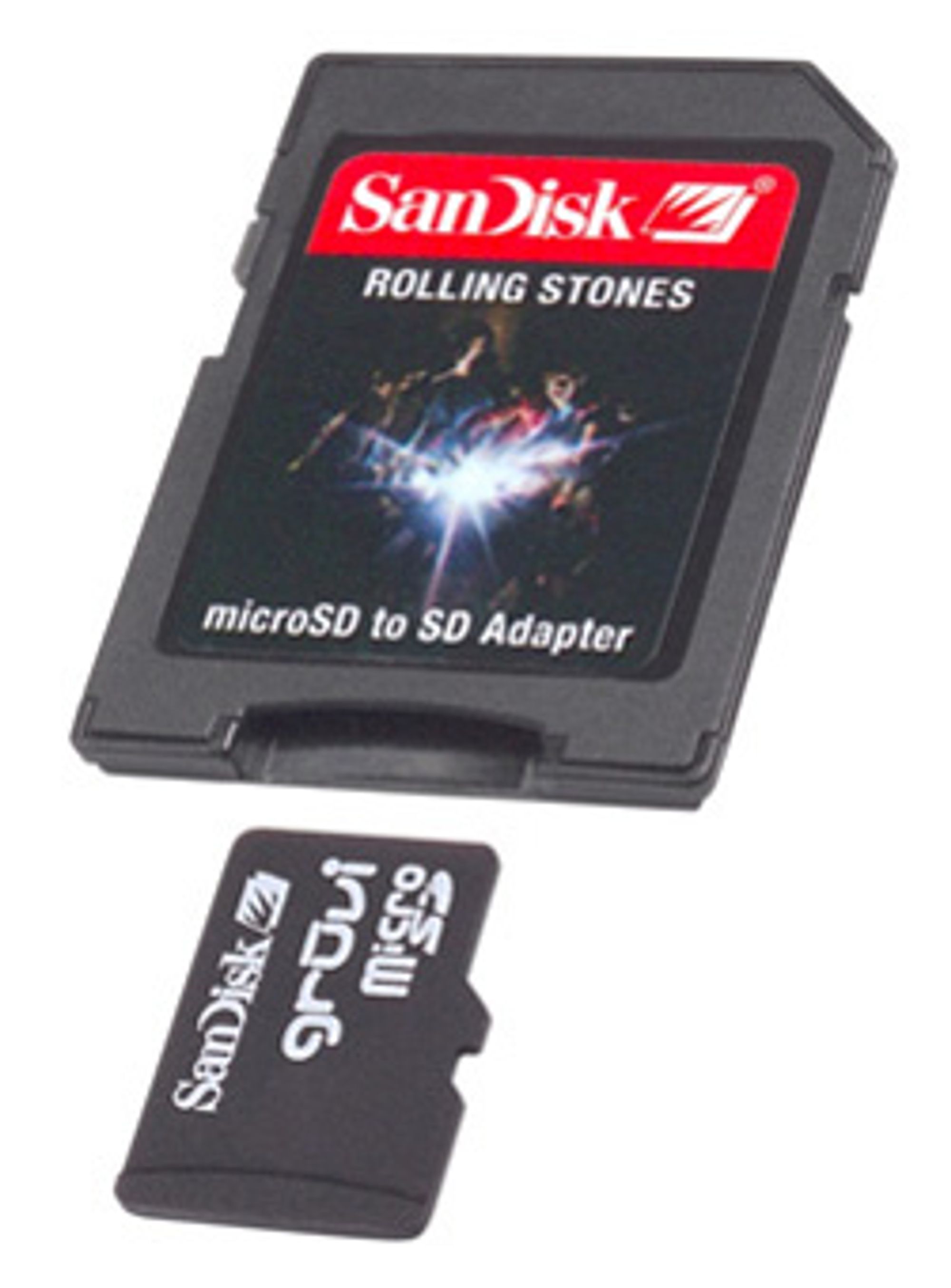 Er MicroSD-kort gjøres om til et vanlig SD-kort med et medfølgende adapter.