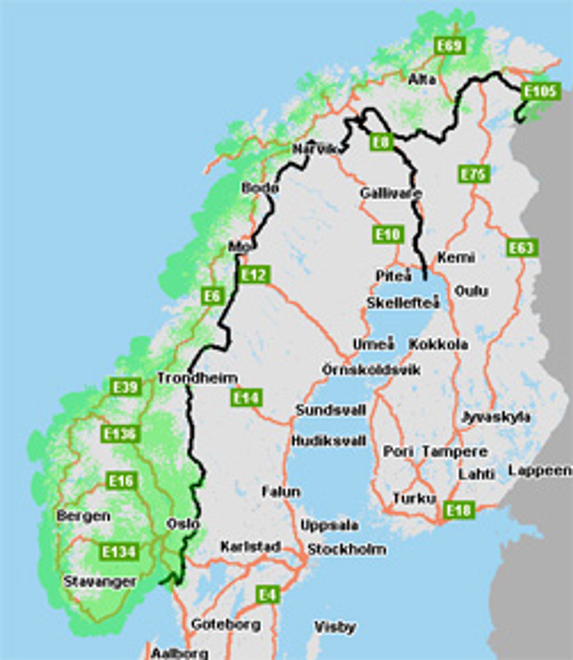 Slik ser dekningskartet til ICE ut i dag. (Bilde: ICE)