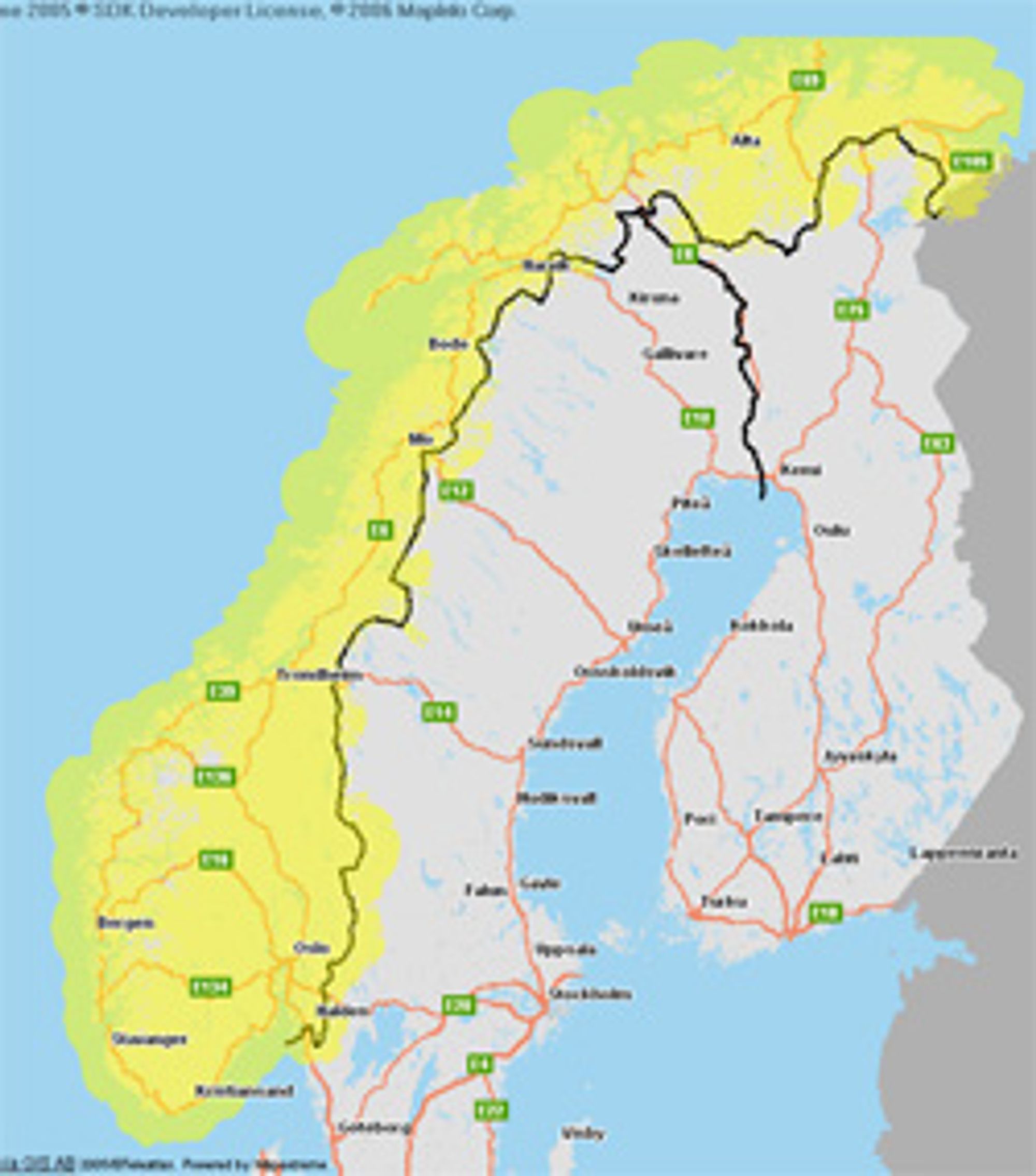 Slik vil dekningskartet til ICE se ut i sommer. (Bilde: ICE)