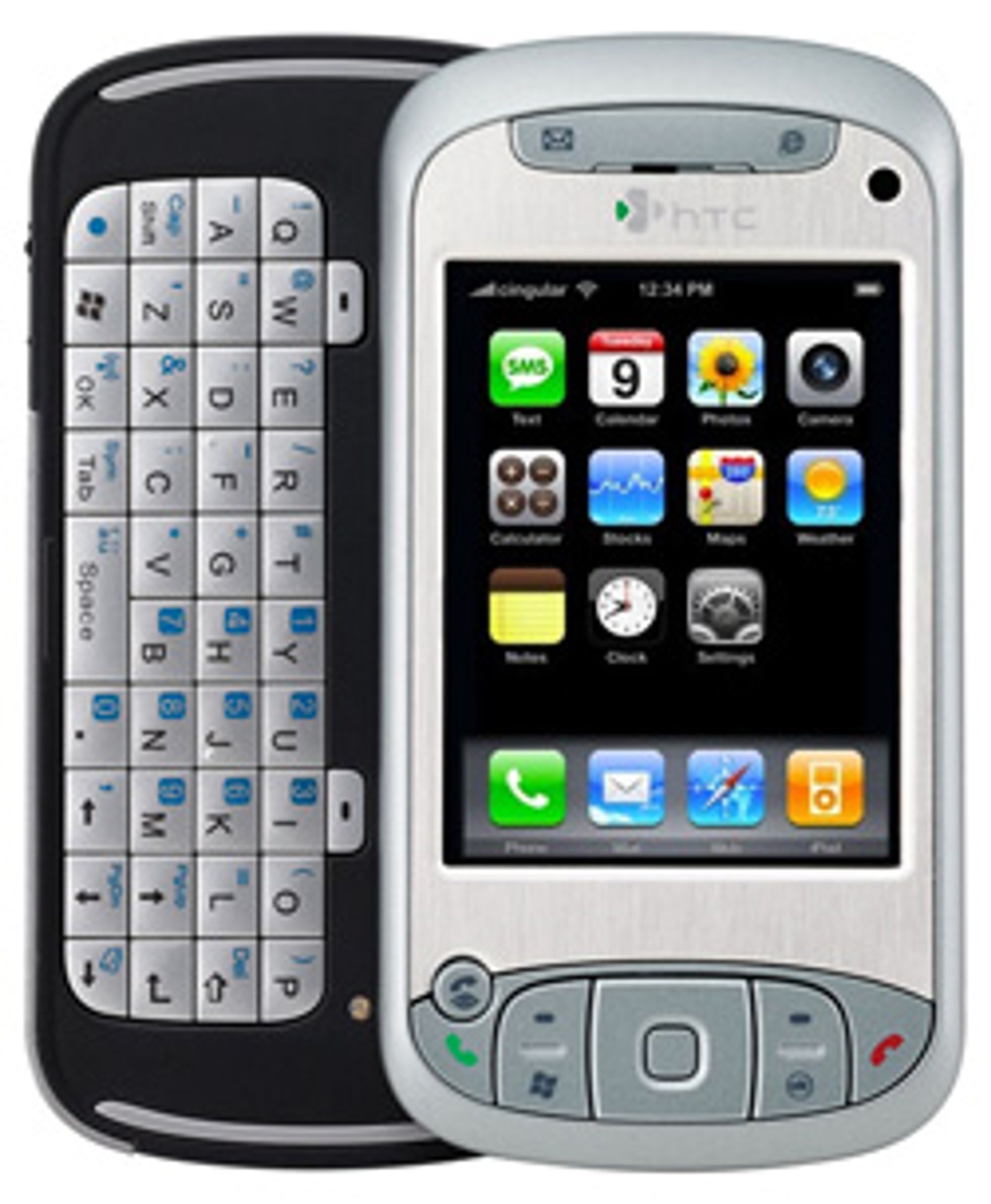 Hva med iPhone-tema på HTCs TyTn? (Illustrasjon: Silje Gomnæs)