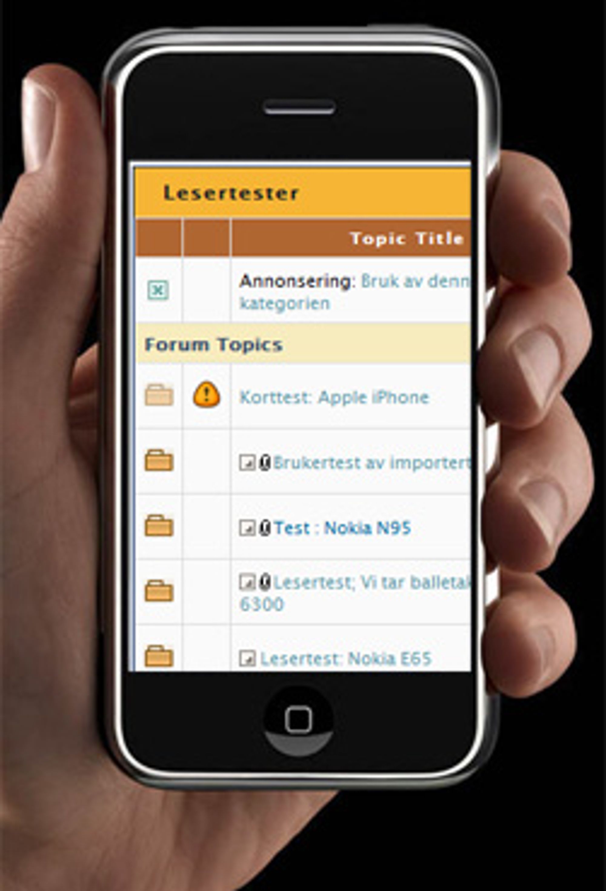 Nå kan du lese iPhone-test i forumet.