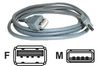 AESP USB 2.0 skjøtekabel A-A M/F 1.8m