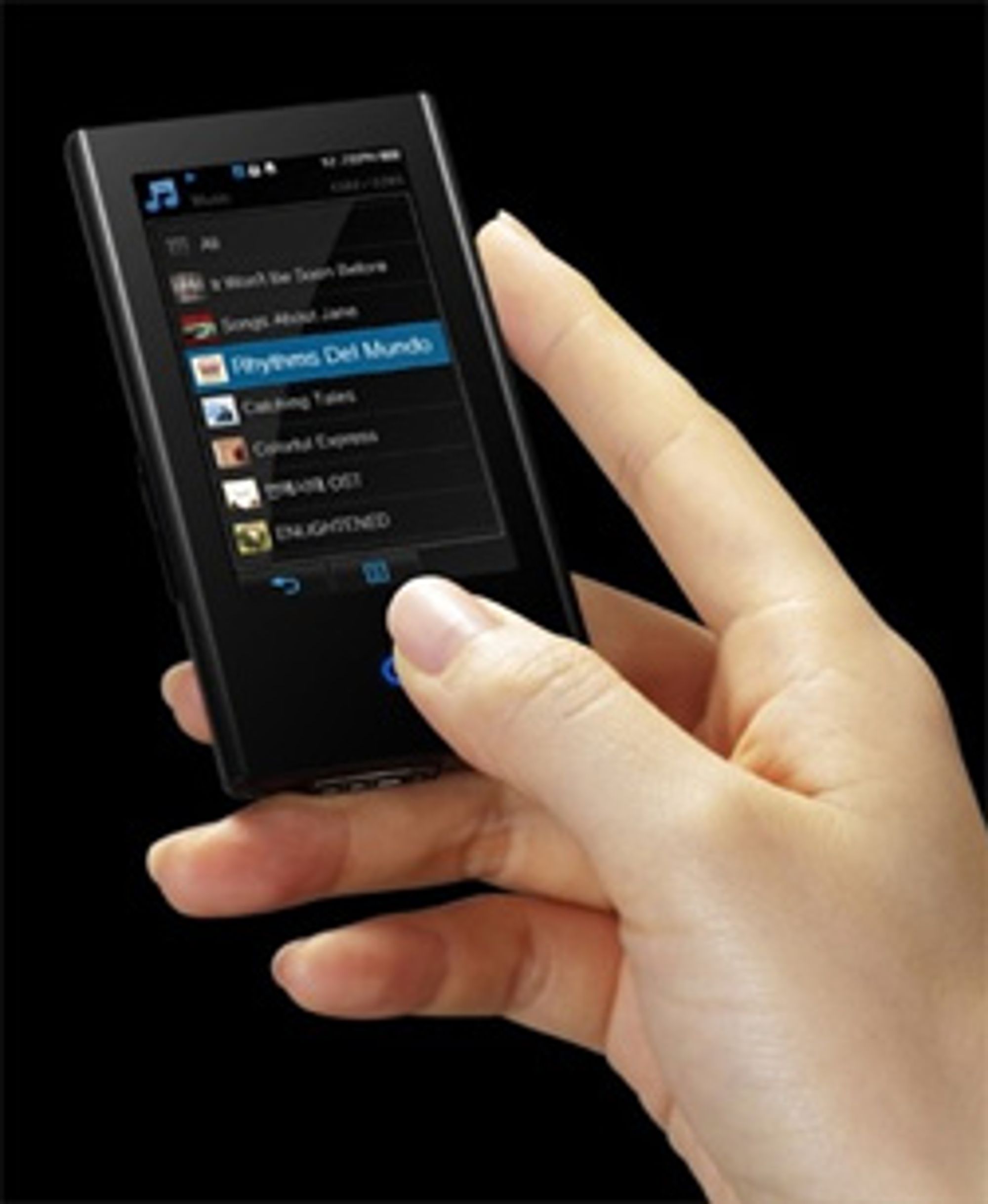 Slik ser Samsungs YP-P2 ut i svart. (Bilde: Engadget)